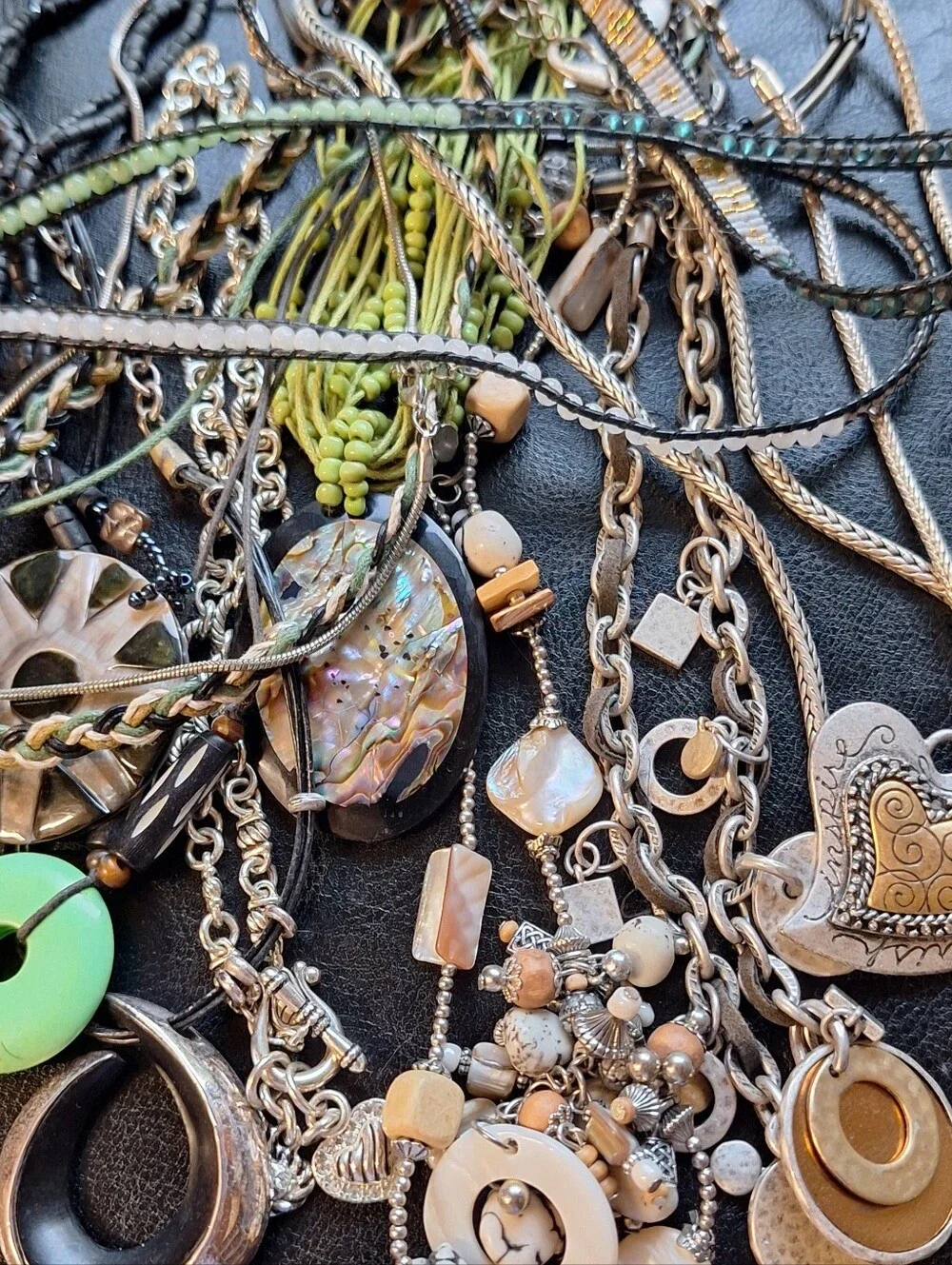 22 Bundle Mixed Jewelry Lot Chicos & Other Brands Silver Toned BEACHY Coastal